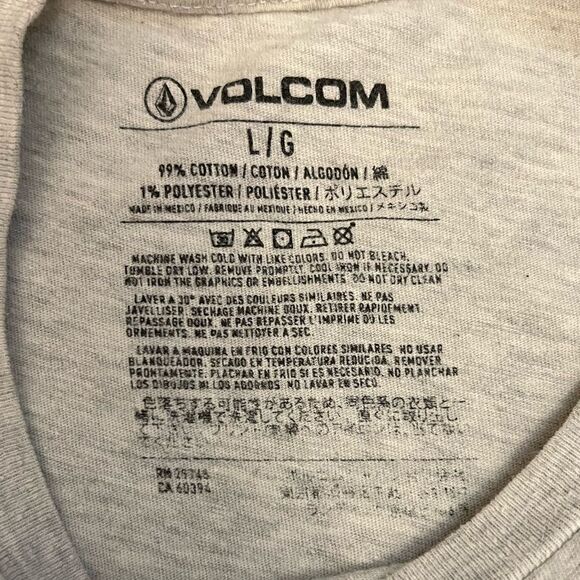 MENS VOLCOM Tan Cotton Graphic Short Sleeve Tee Shirt L - Picture 7 of 7